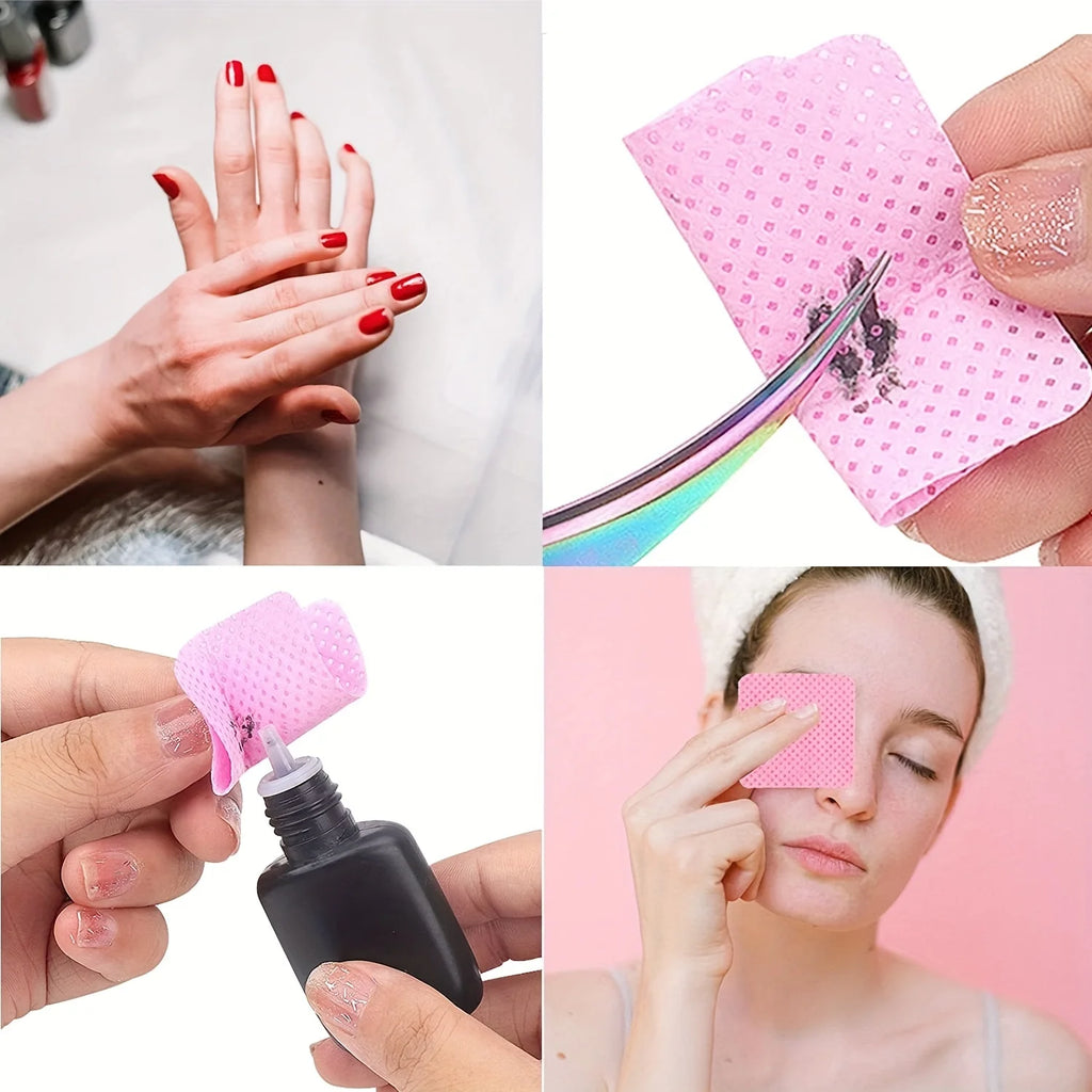 20/600pcs Lint-Free Nail Wipes Gel Cleansing Tissues Aluminum-Free Nail Polish Remover Pads for NaiArt Beauty Cleaning Care Tool - Shopifynow