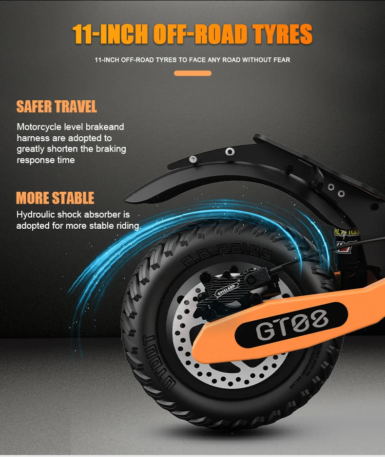 Arwibon 5600W Adult Electric Scooter Dual Motor Top Speed 46MPH,60V27AH, 11-inch Off-Road Tires Sport Folding eScooter with Seat Shopifynow