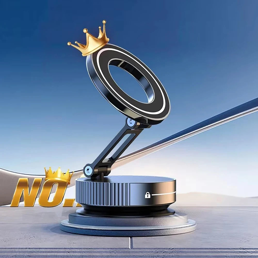 Car Mount Electric Vacuum Magnetic Holder Foldable Strong Suction Stand Cell Phone For iphone 12 13 14 15 16 17 Live Streaming Shopifynow