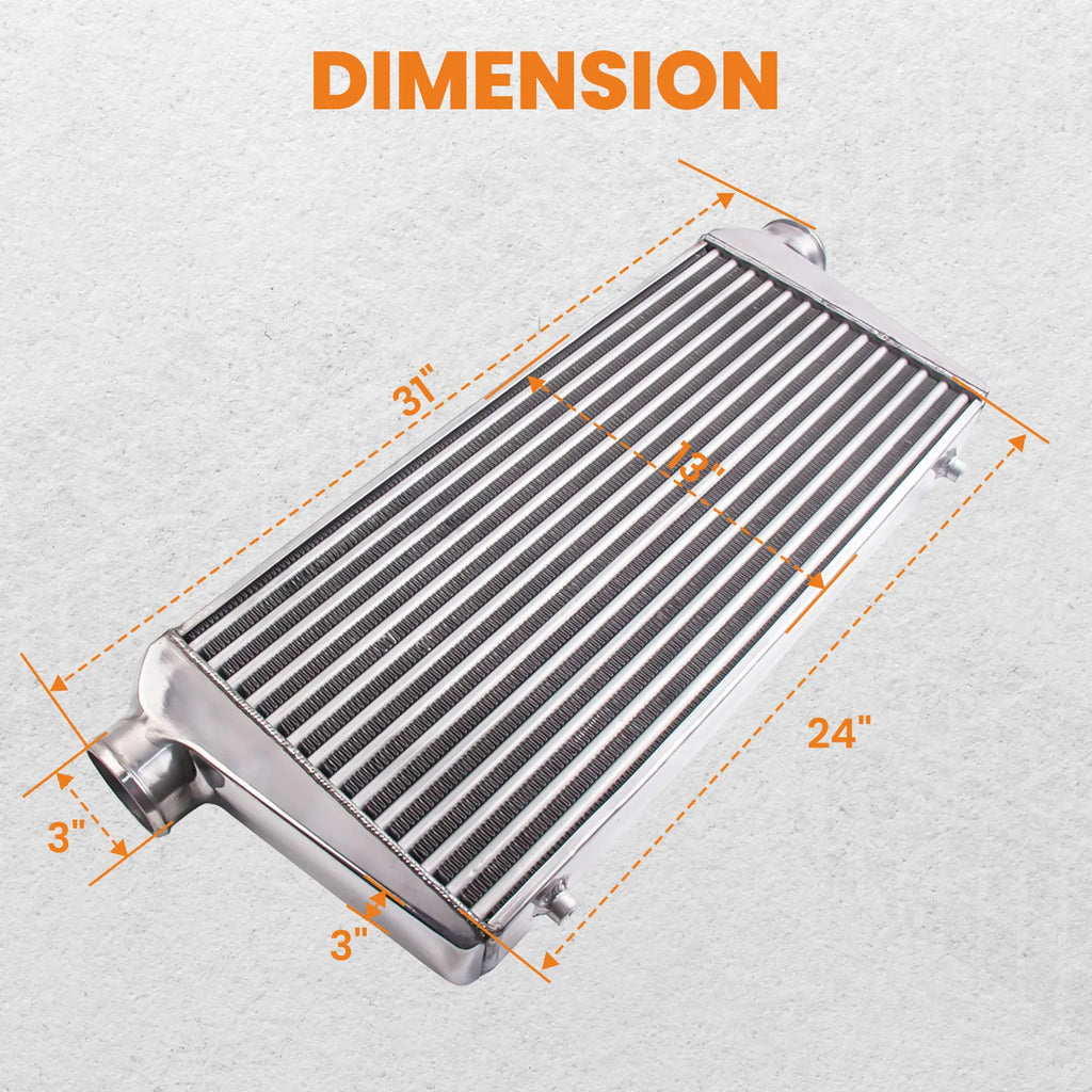 600x300x76 2.5" Intercooler Pipe ALLOY UNIVERSAL TURBO HARD PIPE 3" Thickness - Shopifynow