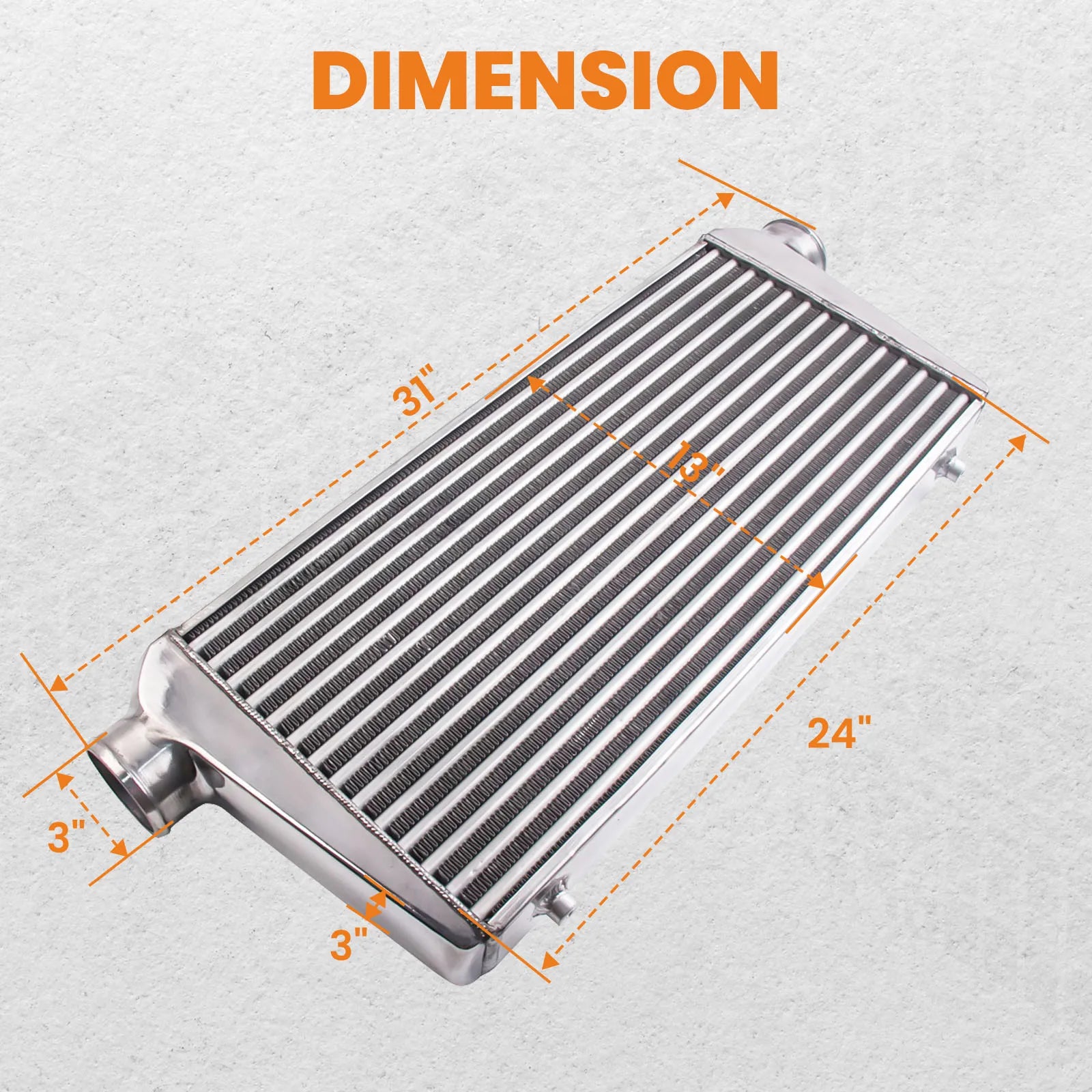 600x300x76 2.5" Intercooler Pipe ALLOY UNIVERSAL TURBO HARD PIPE 3" Thickness - Shopifynow