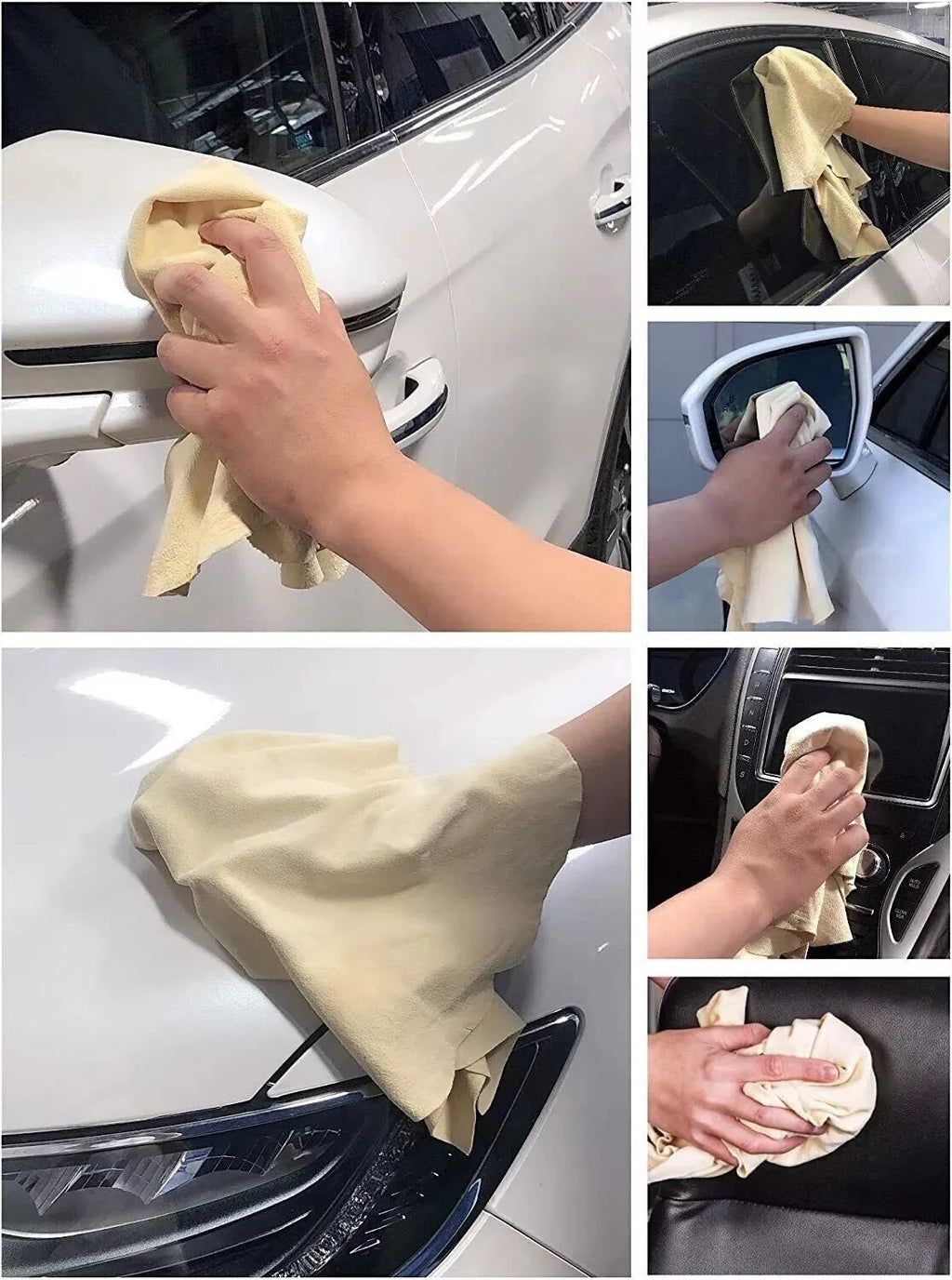 1PCS 60x90cm Natural Chamois Leather Car Washing Towels Super Absorbent Car Home Window Glass Quick Drying Wash Towel Shopifynow