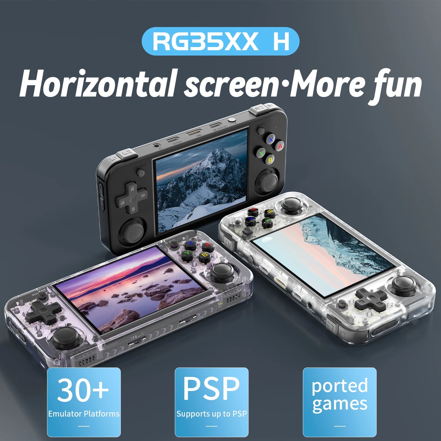 ANBERNIC RG35XX H Retro Handheld Game Video Player Console 3.5Inch IPS full viewing angle H700 quad HD Bluetooth 3300 mAh Gift - Shopifynow