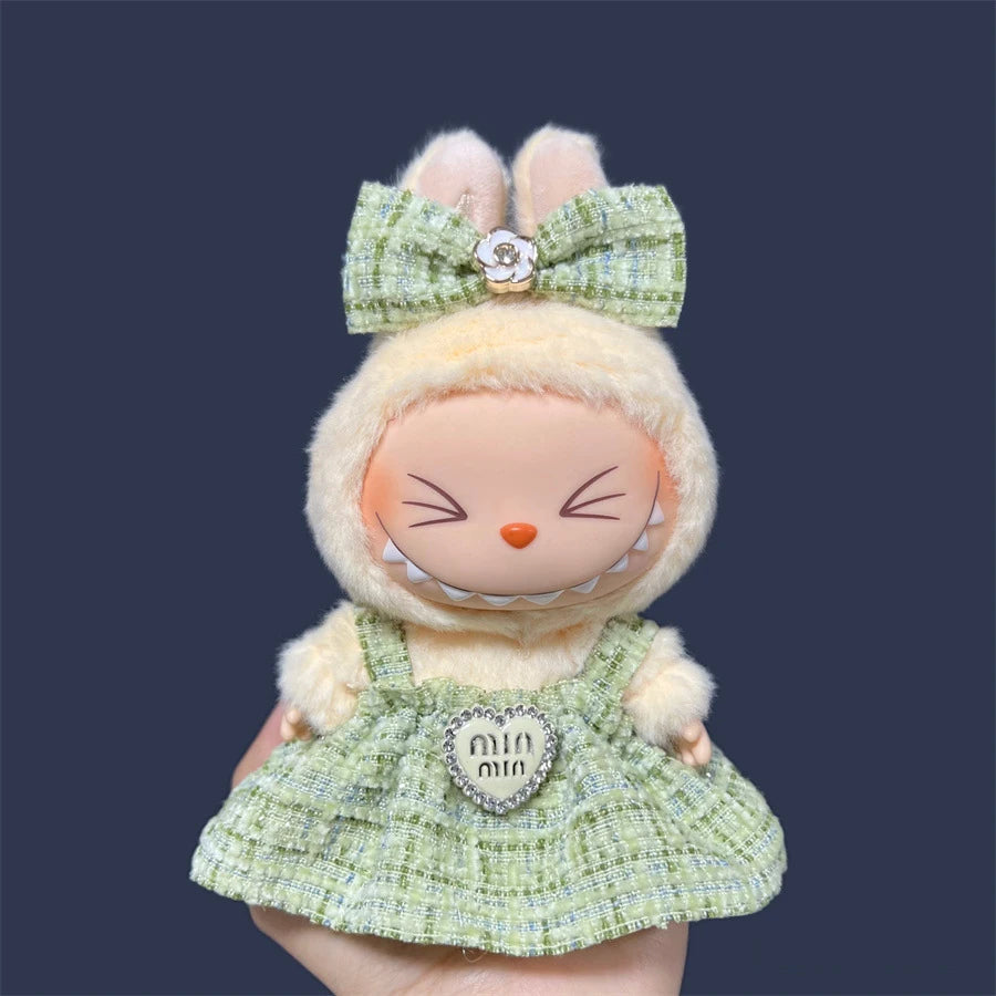 17cm Labubu Doll's Clothes Cute Fashion V1V2 Idol Clothing DIY Kids Gift Labubu Dress Cloak Gift Clothes Hair accessories Ropa - Shopifynow