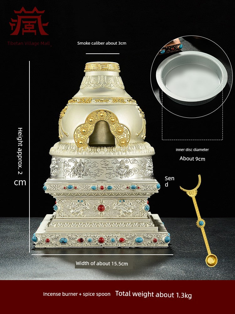 Eight Auspicious Symbols Incense Burner Food Feeding Stove Cone Incense Face Powder Medicine Aromatherapy Outdoor For Home Fire Stove Decoration Shopifynow