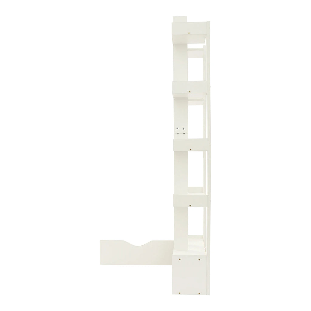 Bookcase 15-Compartment Bookcase with Cabinet Floor Standing Bookcase Each Tier Load Capacity About 5kg For Study Rooms Offices