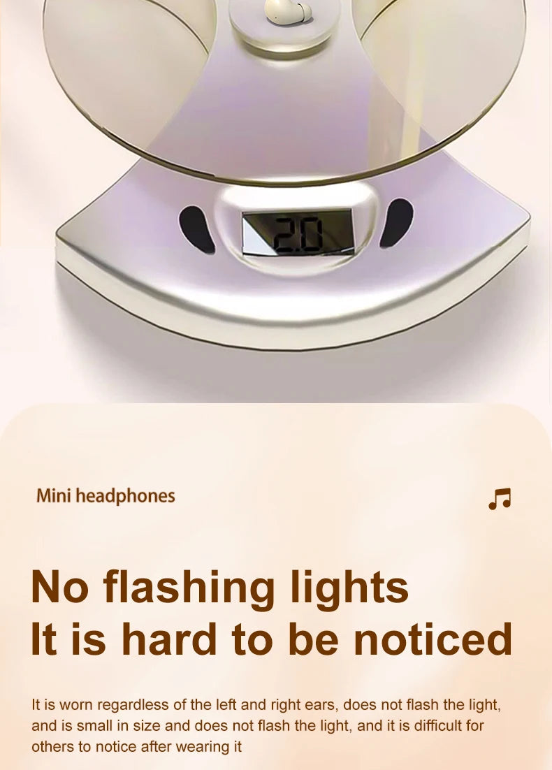 SK26 Bluetooth 5.4 Wireless Earphones Small Earbuds Sleeping Sport Invisible Headphones Bass Sound Quality Headset Sliding Cover Shopifynow