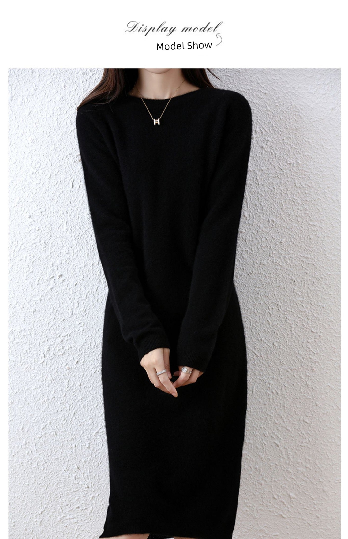 Erdos Mid-Length Sweater Skirt Cashmere Sweater Shopifynow