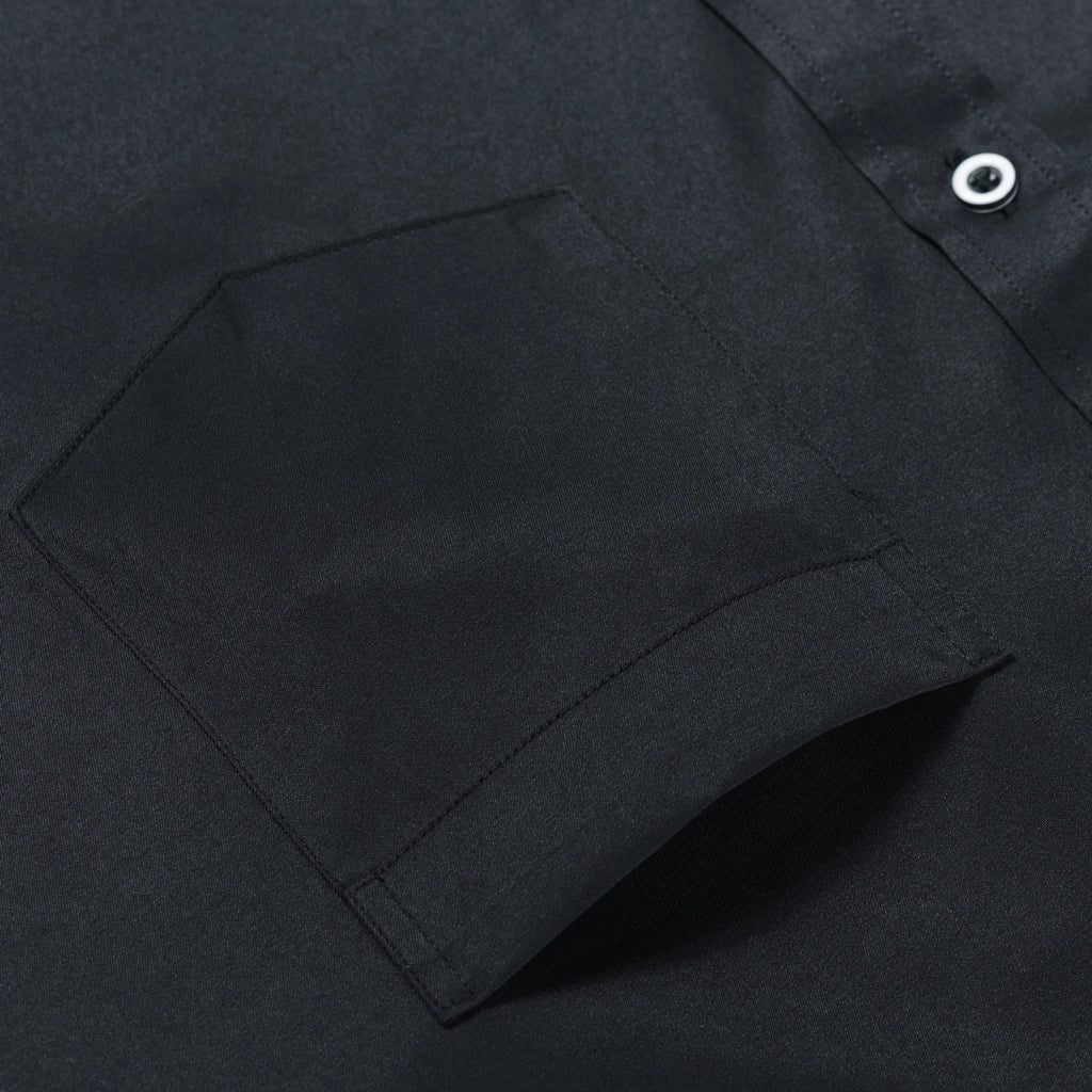 Men's Banded Collar Dress Shirts with Pocket Long Sleeve Mandarin Collar Versatile Shirt Solid Shirt For Business Activities Shopifynow