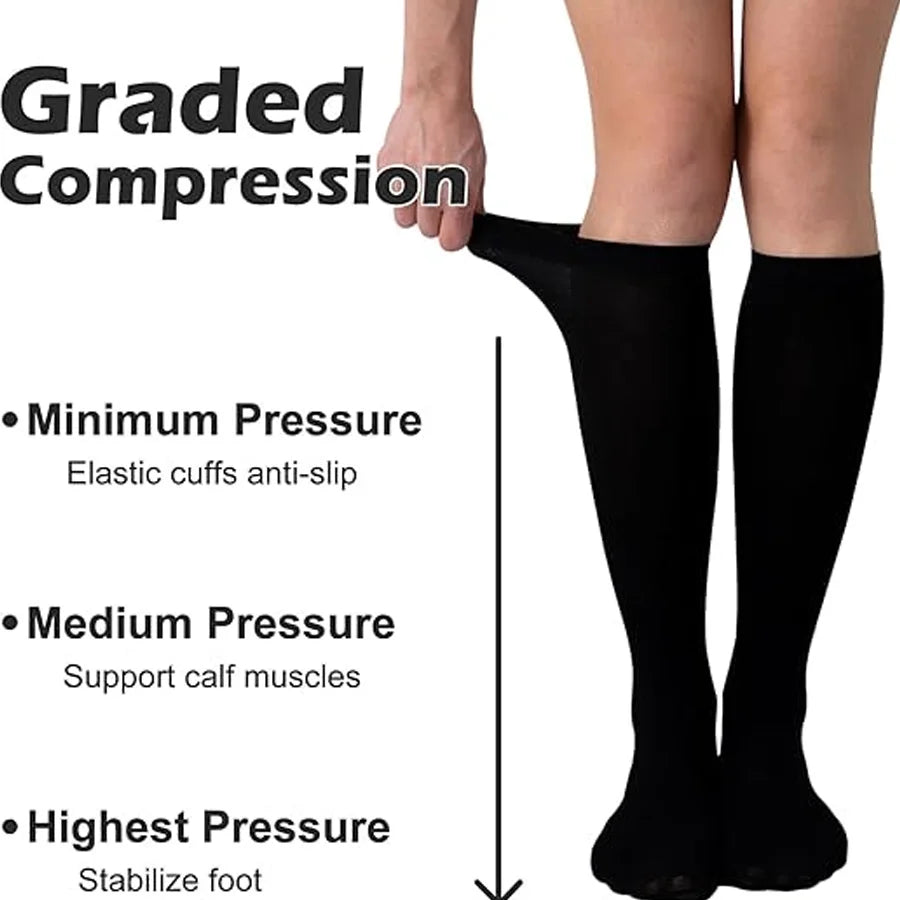 4 pairs compression socks for men and women for running, cycling, yoga, and travel mid-calf socks Shopifynow