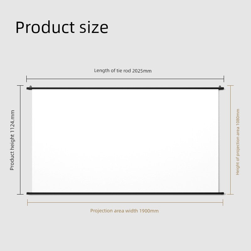 Deli Hanging Projection Screen Curtain Electric Remote Control 100-Inch 4:3 Projection Curtain Office For Home Projector Curtain 120-Inch 16:10 Tripod Screen Wall Screen 84-Inch Shopifynow