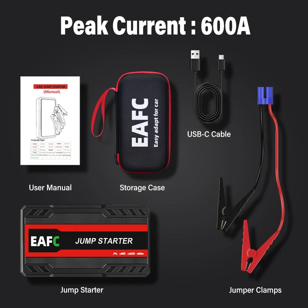 2000A/1200A/600A Car Jump Starter Power Bank Car Battery Booster Charger 12V Starting Device Petrol Diesel-Car Starter Buster - Shopifynow