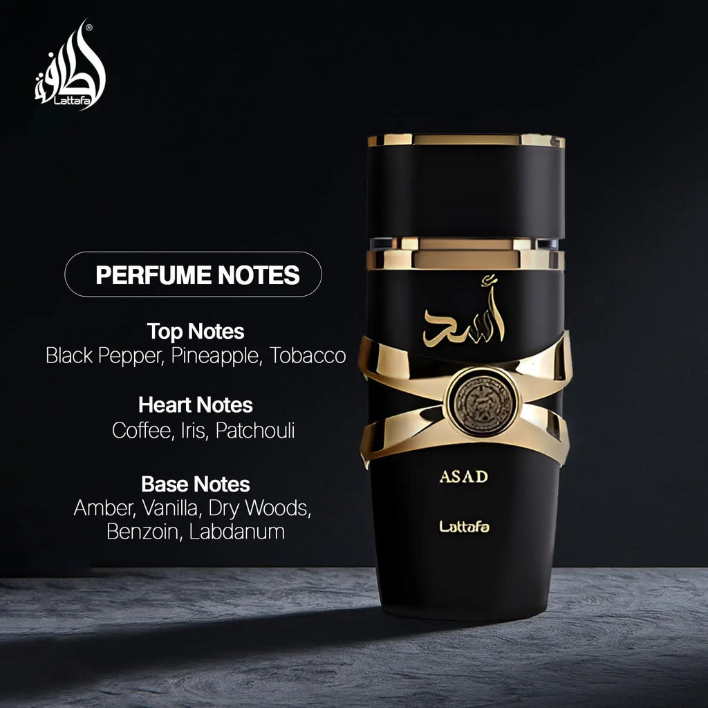 Lattafa Perfumes Asad for Unisex Eau De Parfum Spray 3.4 Ounce - Shopifynow
