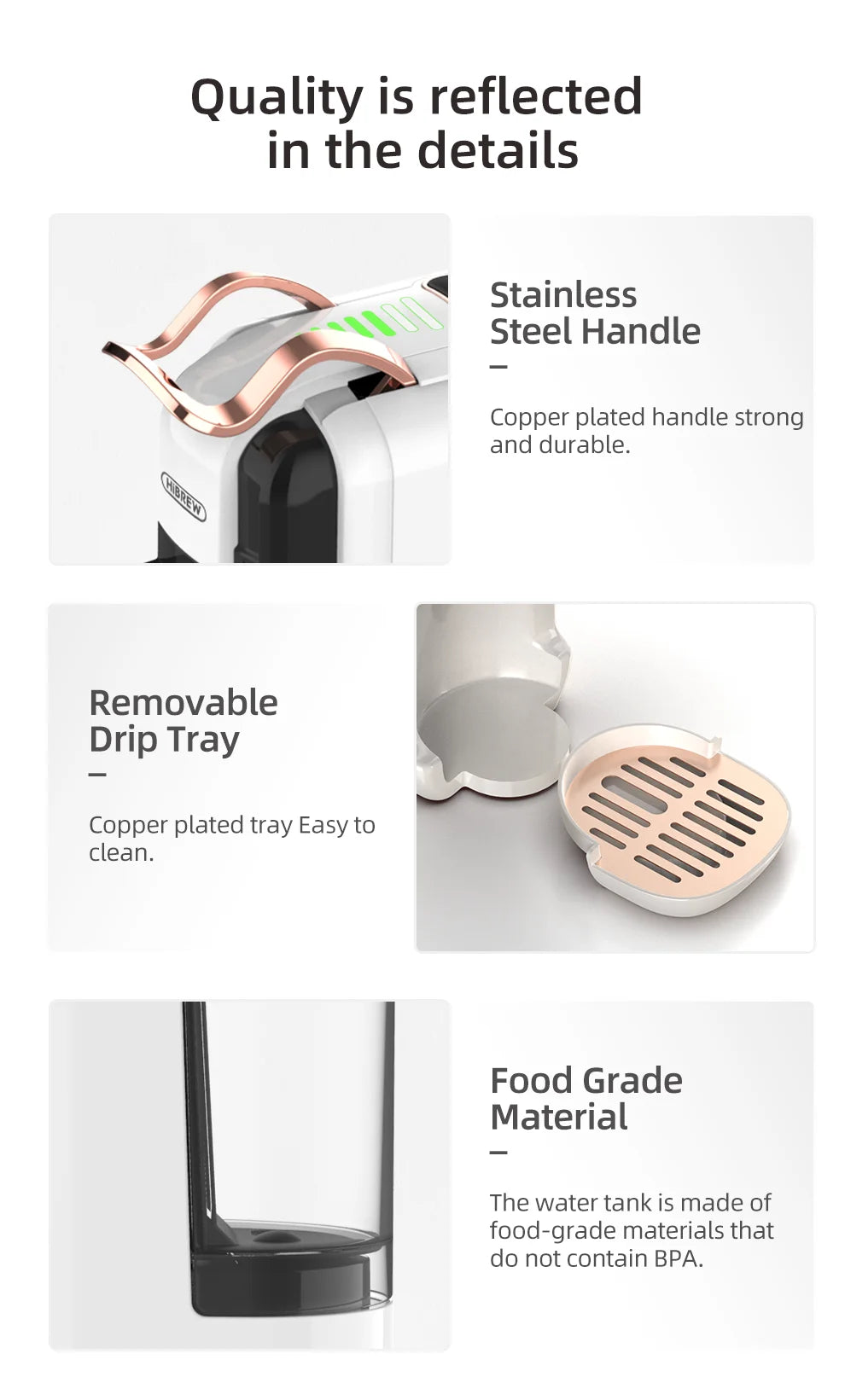 HiBREW Multiple Capsule Coffee Machine, Hot/Cold Dolce Gusto Milk Nespresso Capsule ESE Pod Ground Coffee Cafeteria 20Bar 5 in 1 - Shopifynow