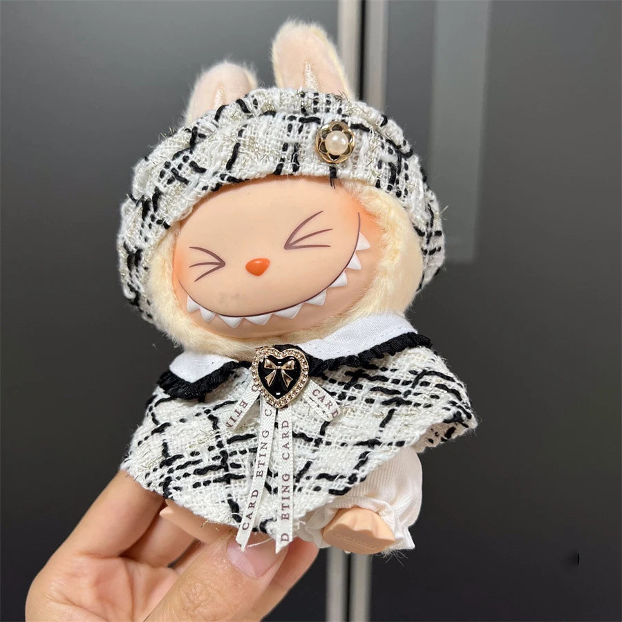 17cm Labubu Doll's Clothes Cute Fashion V1V2 Idol Clothing DIY Kids Gift Labubu Dress Cloak Gift Clothes Hair accessories Ropa - Shopifynow