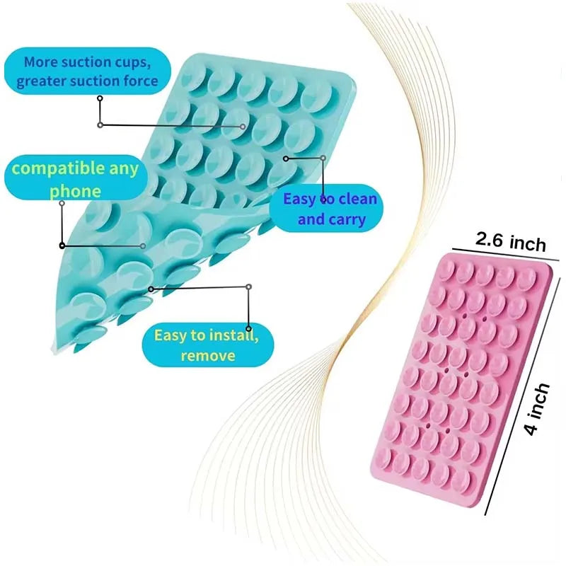 Silicone Suction Cup Phone Case Mount Double Sided Hands-Free Strong Grip Holder for Selfies and Videos for iPhone Android Shopifynow