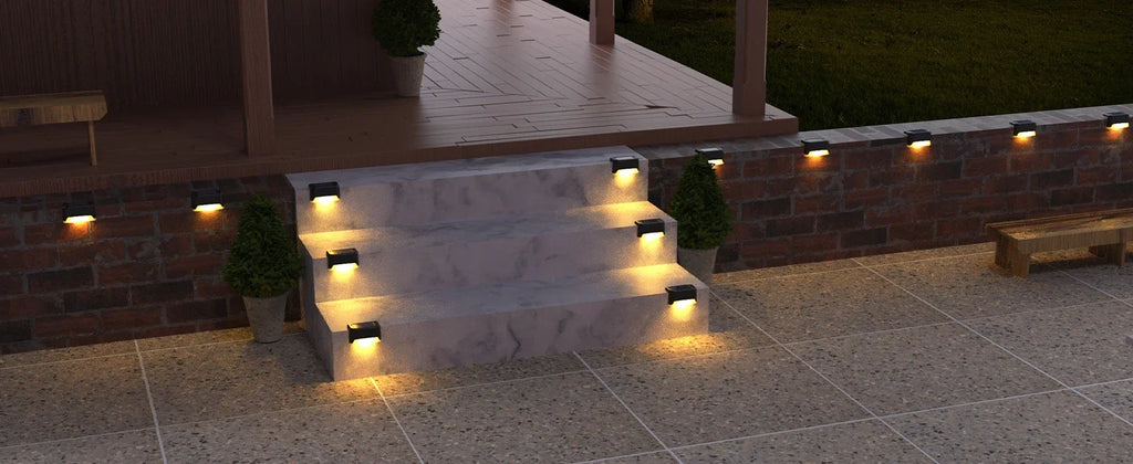 16-Pack Outdoor Solar Deck Lamp For Outdoor Stairs, Steps, Fences, Yards, Patios And Paths LED Light (Warm White) Shopifynow