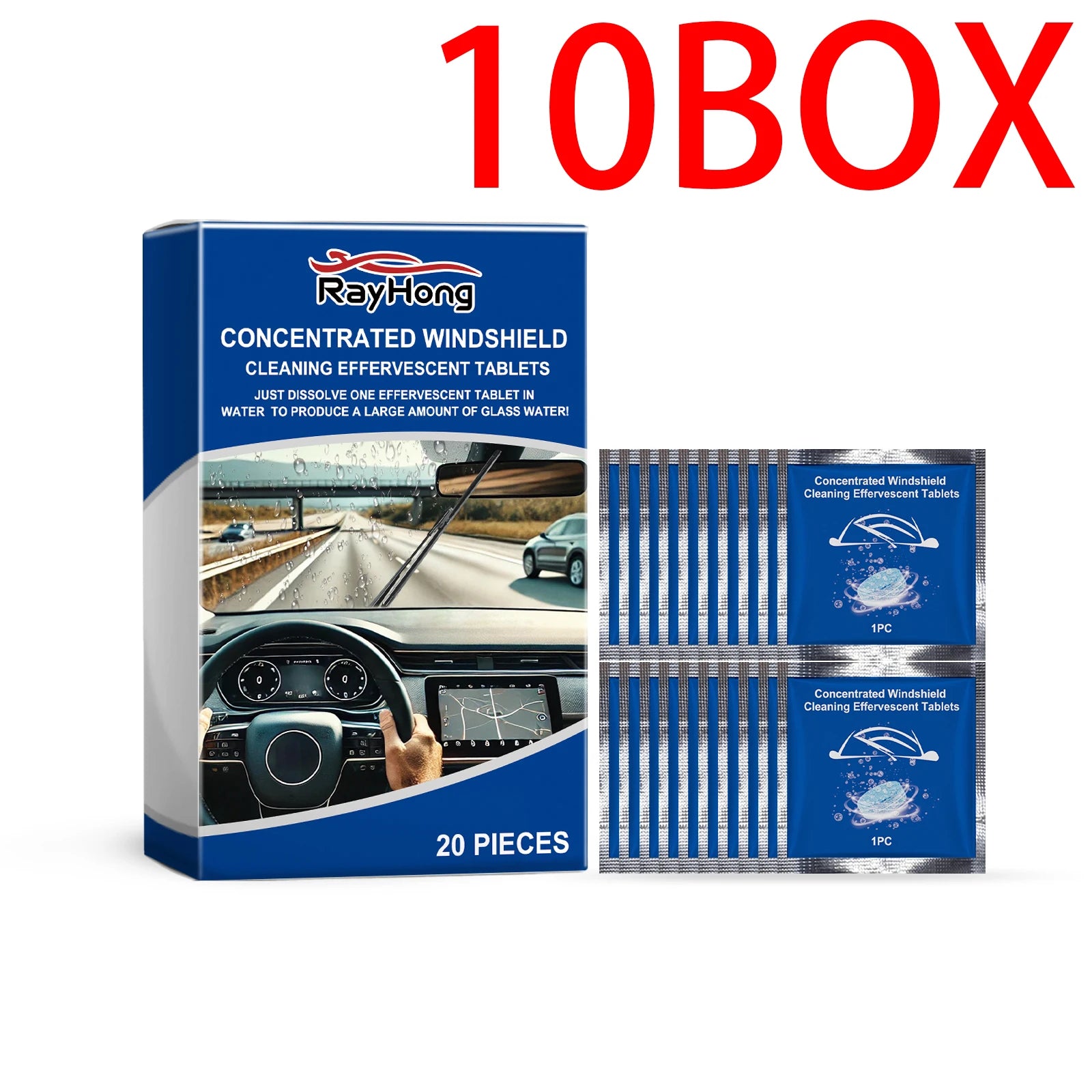 Car Windshield Washer Tablets Effervescent Tablet Concentrated Cleaning Tablets Car Window Cleaner Glass Cleaner