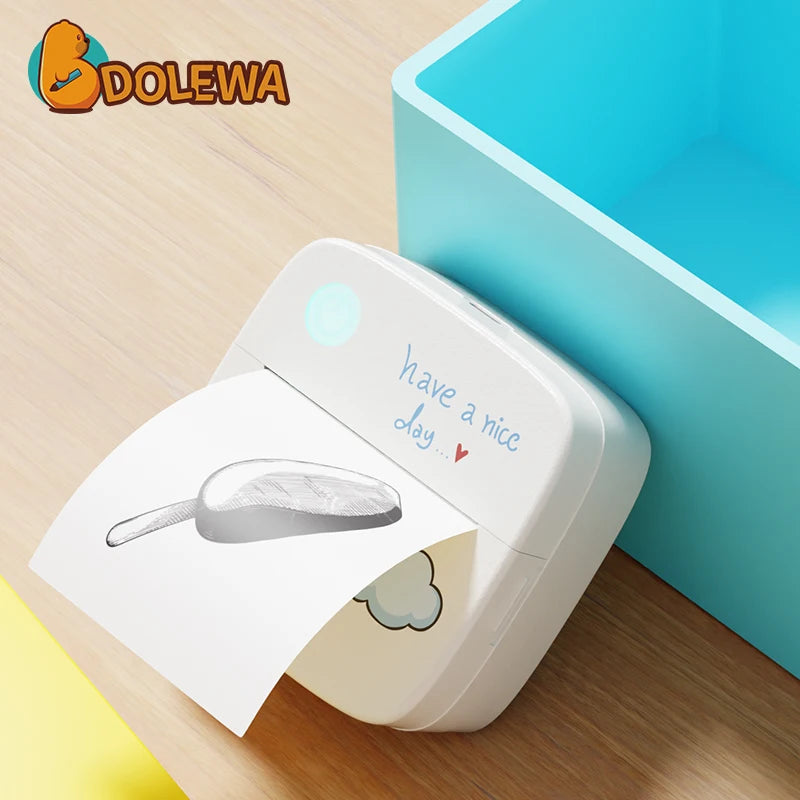 1200mAh Mini Printers Wireless Bluetooth Label Maker Printer 57mm Thermal Stickers Printer For School Home Text Photo Printing Shopifynow