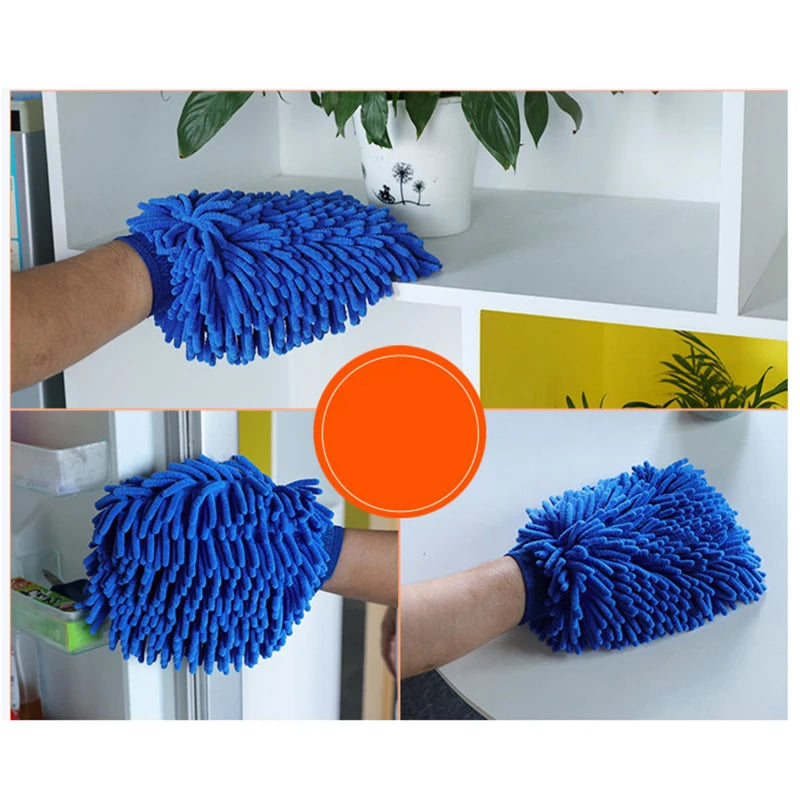 Car Wash Gloves Chenille Glove Plush Rags Thickened double-sided Car Supplies Cleaning Tools Auto Acessories Car Detailing - Shopifynow
