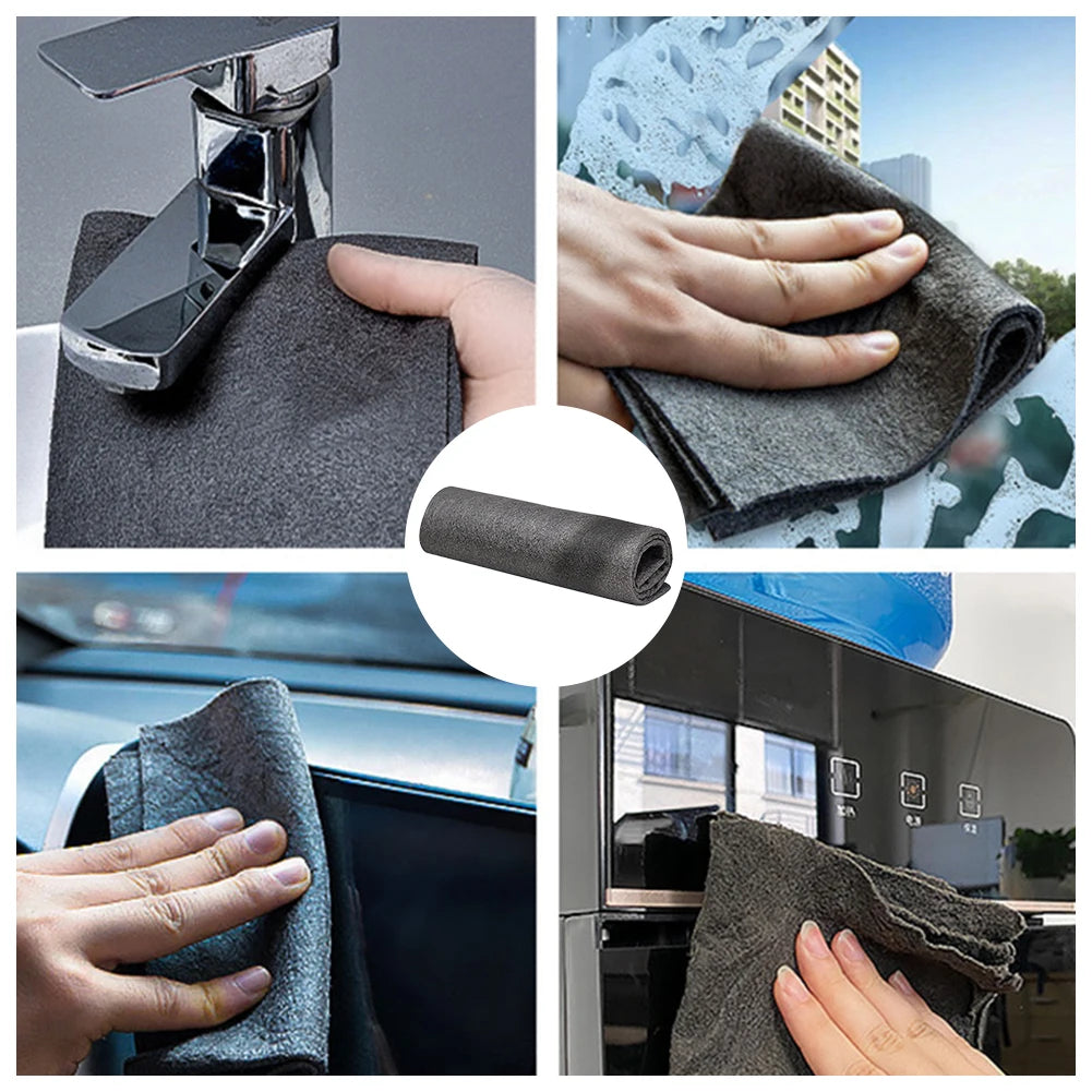 20/5PCS Thickened Magic Cleaning Cloth Reusable Microfiber Washing Rags Glass Wipe Towel For Kitchen Mirrors Auto Windows Shopifynow