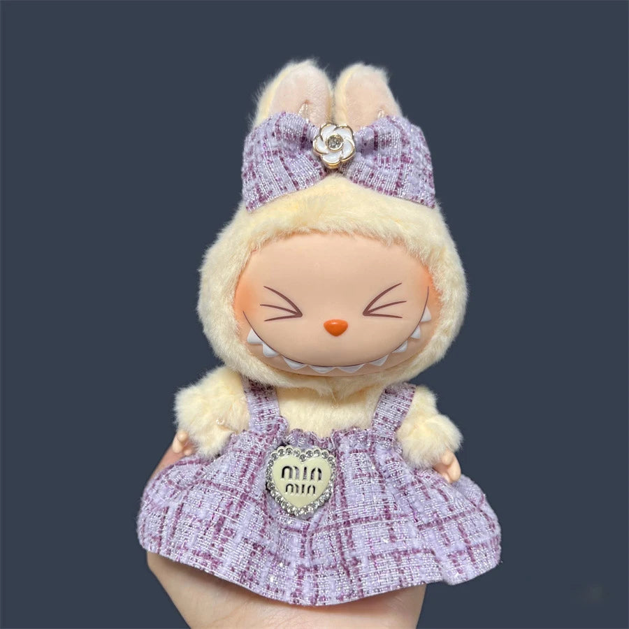 17cm Labubu Doll's Clothes Cute Fashion V1V2 Idol Clothing DIY Kids Gift Labubu Dress Cloak Gift Clothes Hair accessories Ropa - Shopifynow