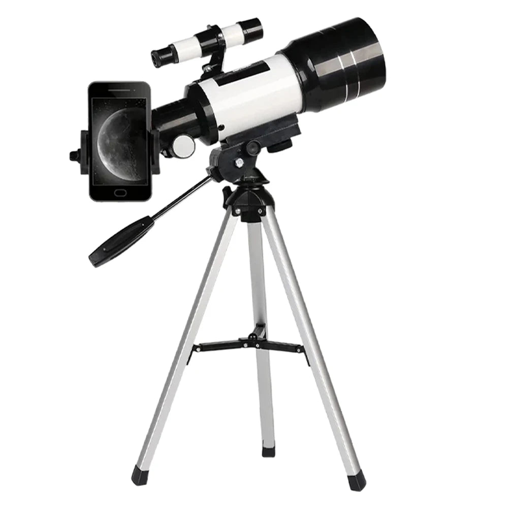 150X Astronomical Telescope , 70mm Aperture Refractor Portable Travel Telescope with Phone Adapter &Wireless Remote Shopifynow