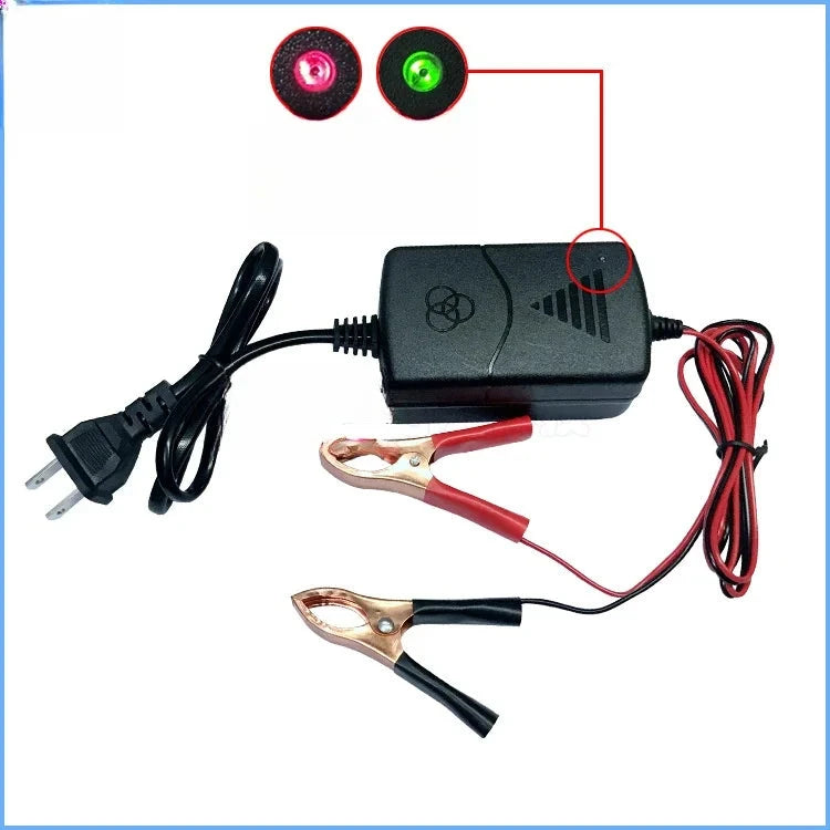 1A Lead-Acid With Indicator Light 14.4 Volt Dual Wire Alligator Clip Camping Auto Charging Socket Smart 12V Car Battery Charger Shopifynow