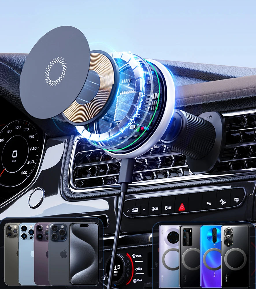 For Toyota Corolla 2019 2020 2021 2022 Phone Holder Car Double Bracket Base Magnetic MagSafe Wireless Charging Car Phone Mount