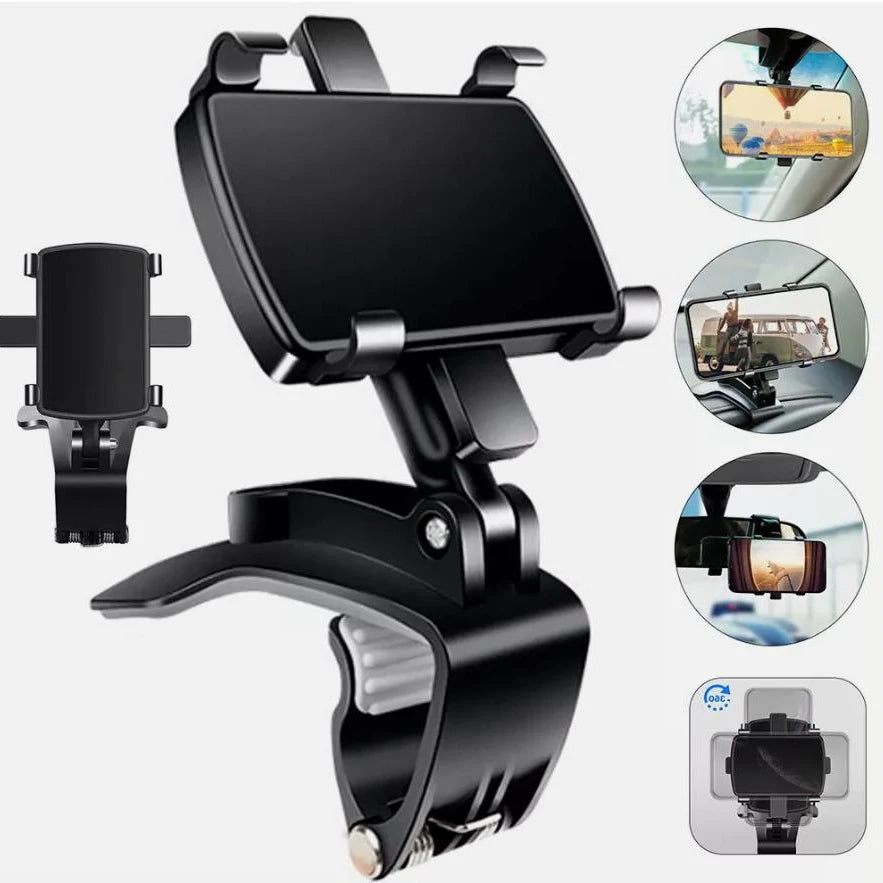 1PCS Quality Universal Car Phone Holder Portable 360° Degree Rotatable Multi-function Car Smartphone Mobile Phone Holder Clip Shopifynow
