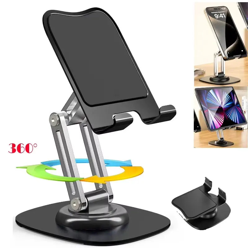 360° Rotation Portable Tablet Holder For Phone iPad iPhone 17 Xiaomi Folding Lazy Desktop Live Mobile Phone Stand Mount Bracket Shopifynow