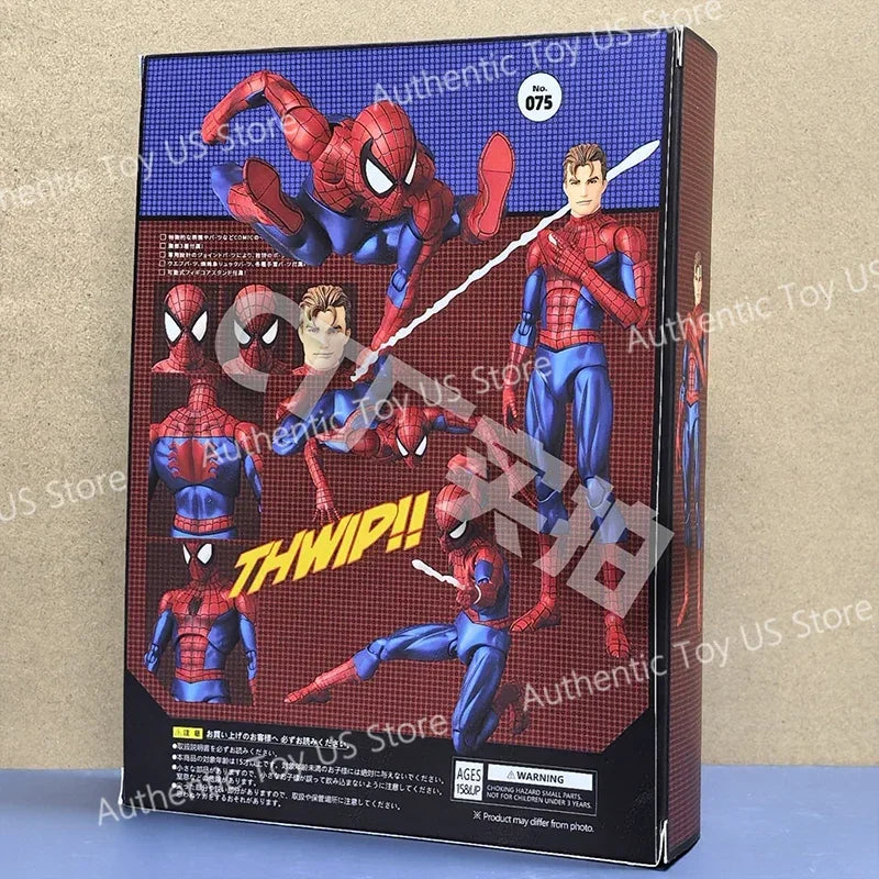 Original Ct Toys Spiderman Mafex 075 The Amazing Spider-Man Comic Ver Anime Action Figure Model Gifts Toys Shopifynow