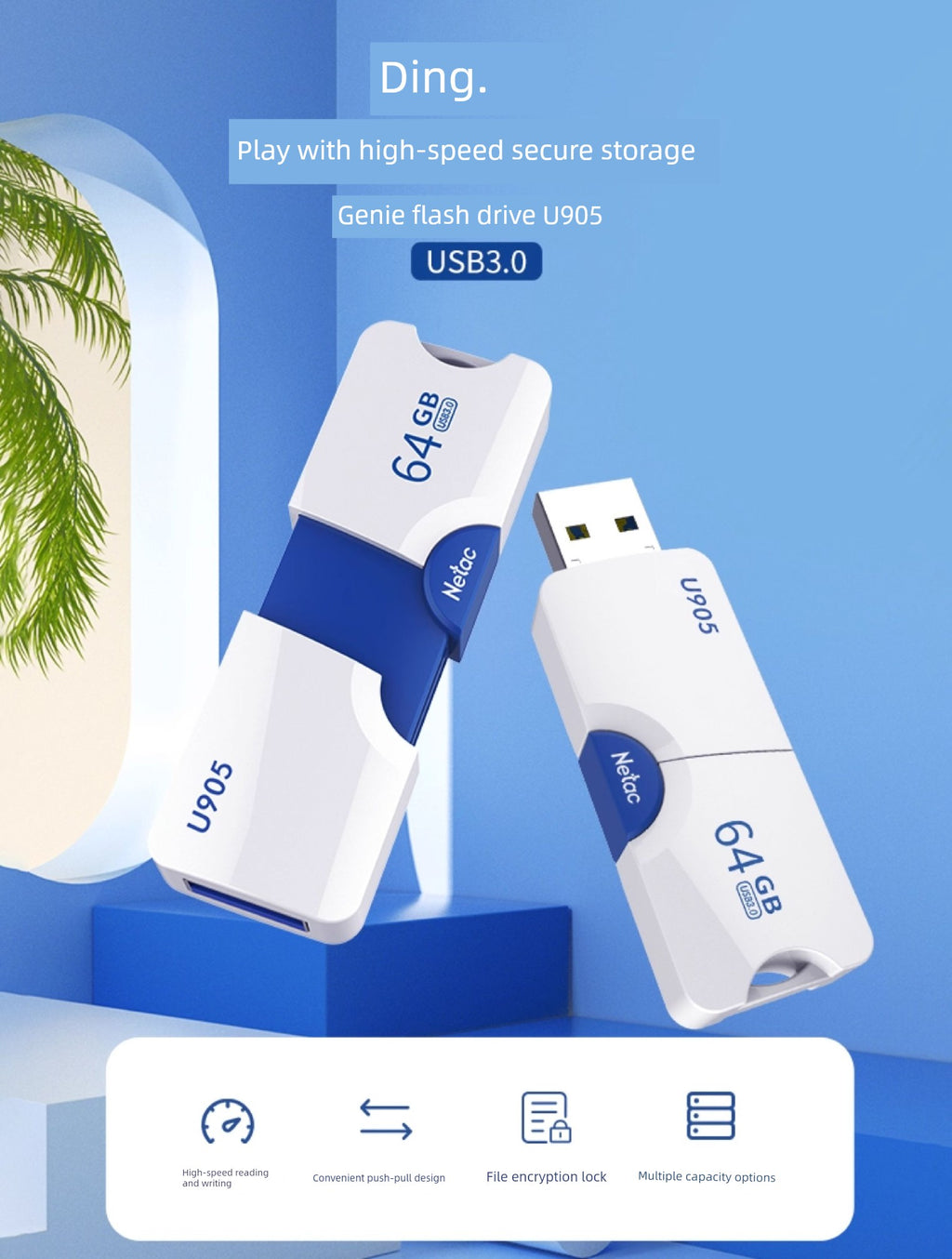 Langke High-Speed 128G Large Capacity Mobile Phone Computer U Disk Shopifynow