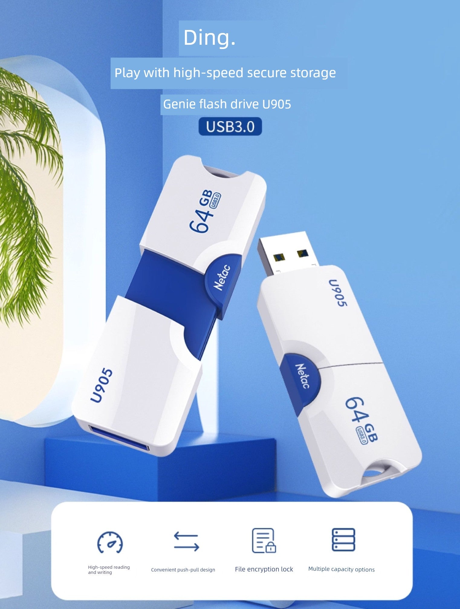 Langke High-Speed 128G Large Capacity Mobile Phone Computer U Disk Shopifynow