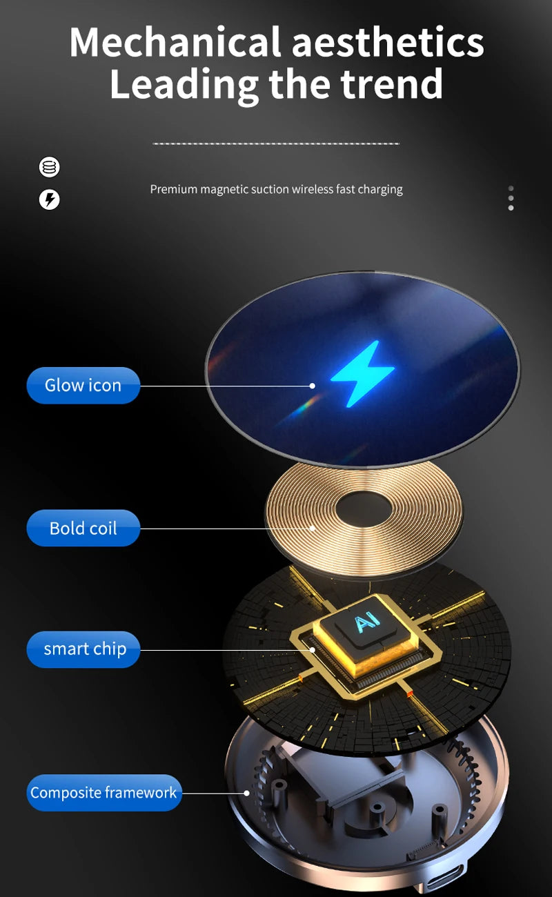 For Toyota Corolla 2019 2020 2021 2022 Phone Holder Car Double Bracket Base Magnetic MagSafe Wireless Charging Car Phone Mount