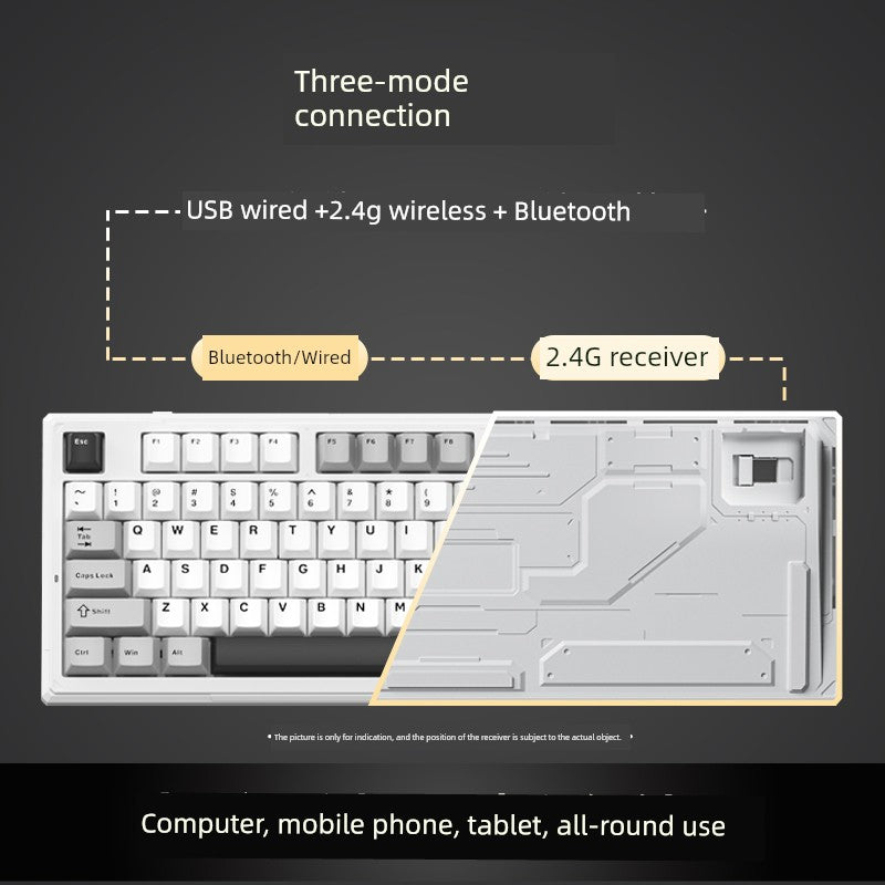 Ikbc Three-Mode RGB Backlit Mechanical Keyboard K87 Customized Wireless Keyboard Boys Specially for Gaming 87 Keys Shopifynow