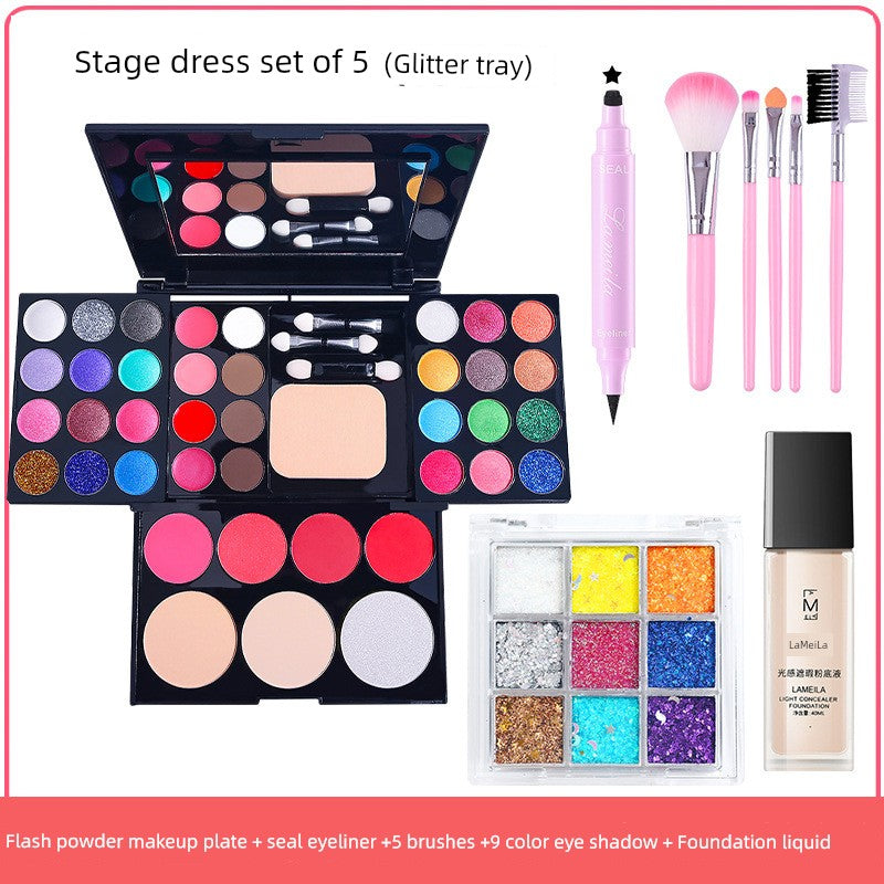 Genuine Goods Kids Student Stage Makeup Watch Show Eye Shadow Blush Powder One Makeup Palette Makeup Full Set Shopifynow