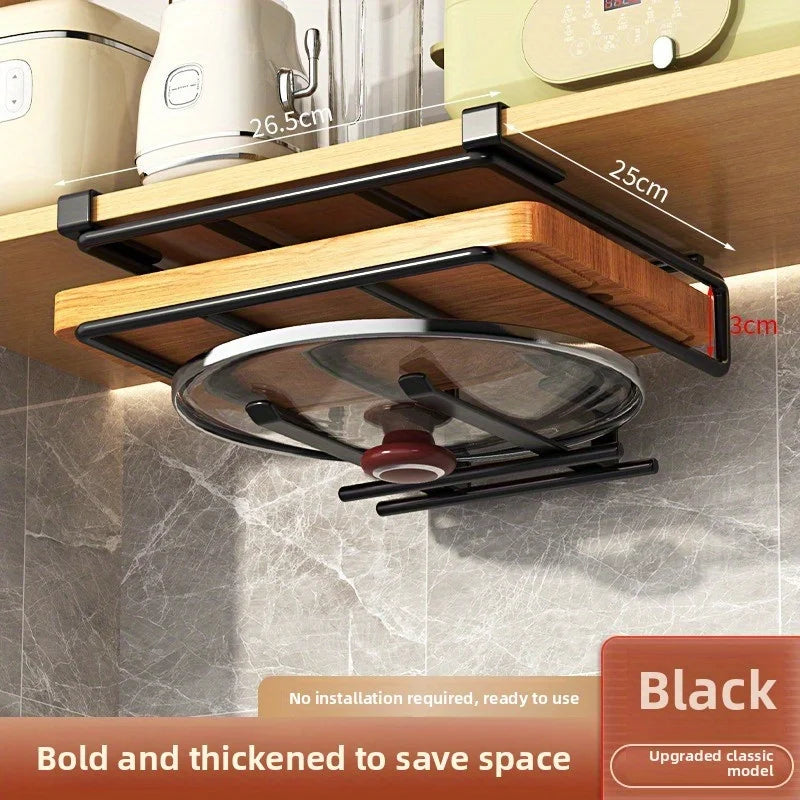 Kitchen Hanging Organizer with Hooks for Hanging Pots and Pans Tidy and Convenient, Kitchen Paper Towel Holder, Pot Lid Holder Shopifynow