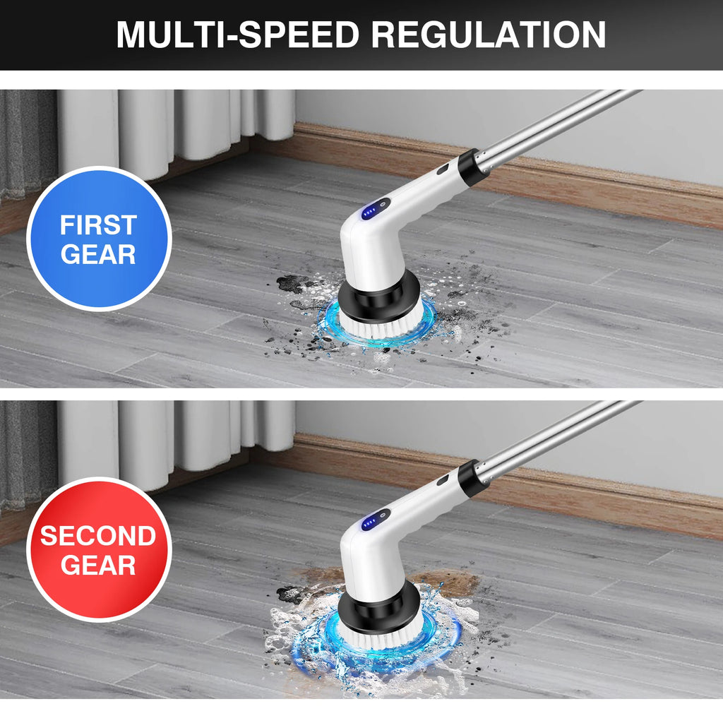 DayPlus Cordless Electric Cleaning Brush 10-in-1 Multifunctional Spin Scrubber Kitchen Bathroom Cleaning Brush Rotary Cleaner - Shopifynow