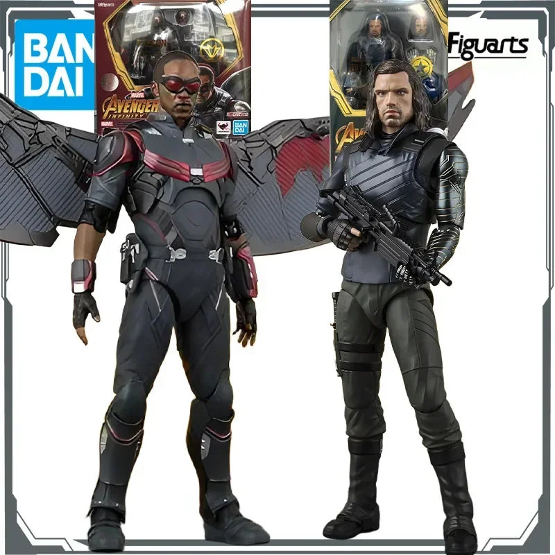 BANDAI Original S.H.Figuarts Avengers:Infinity War Falcon & Winter Soldier America Anime Action Figures Toys for Boys Christmas Shopifynow