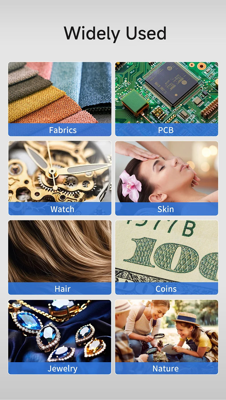 Hayve DM4 Digital Microscope with 4.3 inch IPS Screen 1000X Coin Microscope with 8 LEDs, Compatible with Windows 8GB including Shopifynow