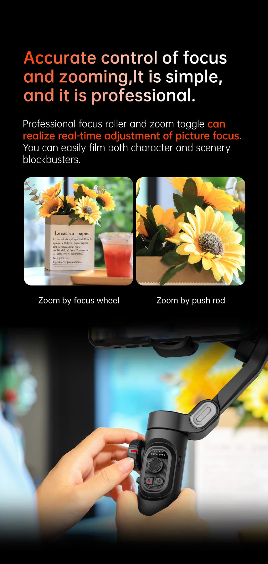 AOCHUAN 3-Axis Handheld Gimbal Stabilizer SmartXE for Smartphone for iPhone Android AI Face Tracking TikTok Vlog - Shopifynow