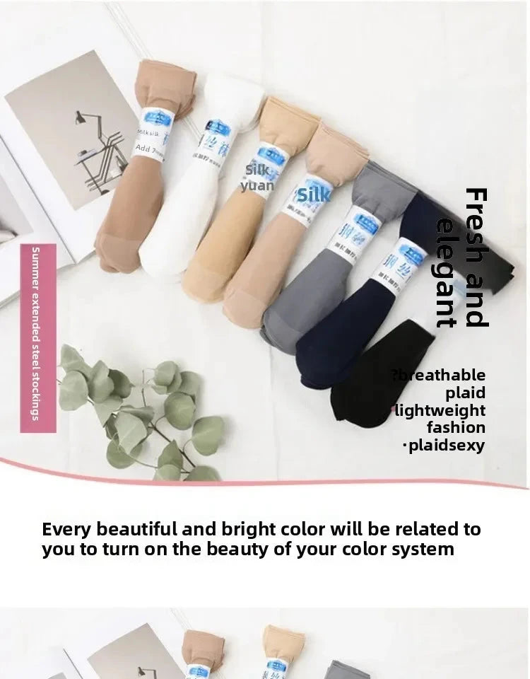 5pairs Men's Summer Ice Silk Crew Socks Breathable Moisture Wicking Anti Odor Business Casual Sports Socks Stockings Shopifynow