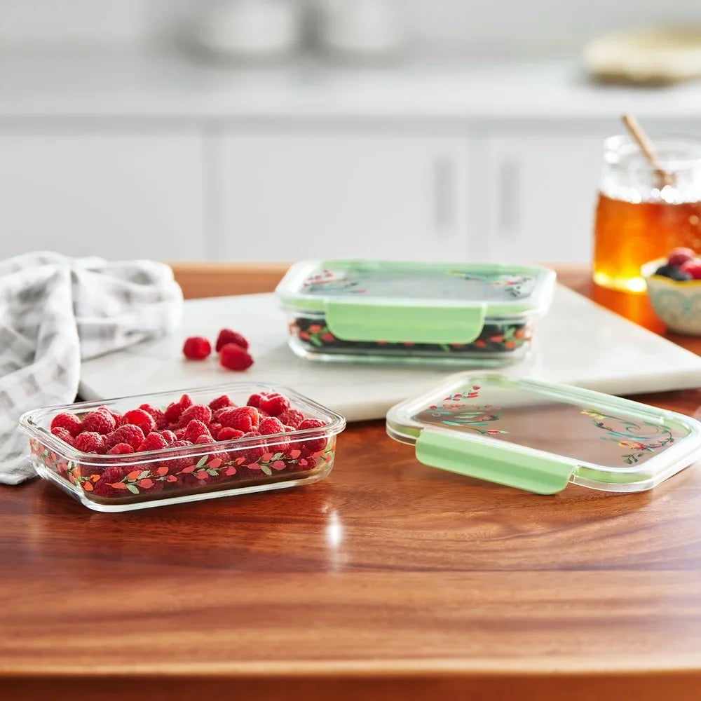 Airtight Glass Food Storage Containers Set 2 Tritan Lids Stacking Nesting Dishwasher Safe 4 Pieces Microwave Freezer Oven Safe Shopifynow