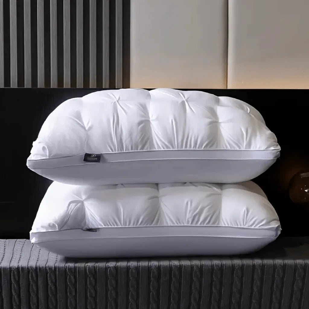 Luxurious 5-Star Hotel Quality Pillow 990g 20x30 Inches Deep Sleep Neck Support Non-Collapse High Pillow Core For All Seasons - Shopifynow