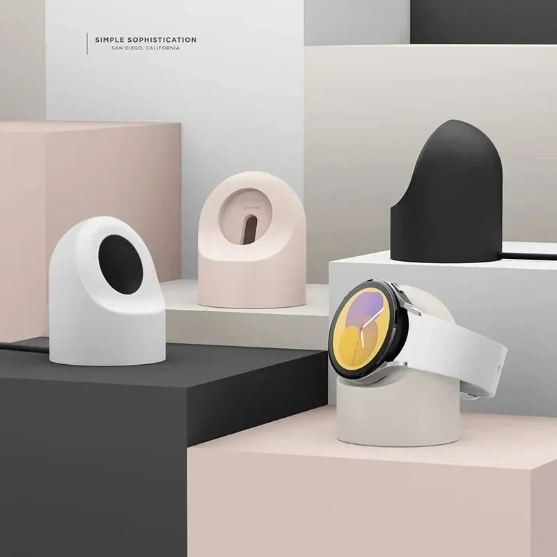 Compatible with Samsung Galaxy Watch 7 6 5 Charger Stand 40 44 46mm Galaxy Watch 5Pro Charger silicone Stand Charging base - Shopifynow