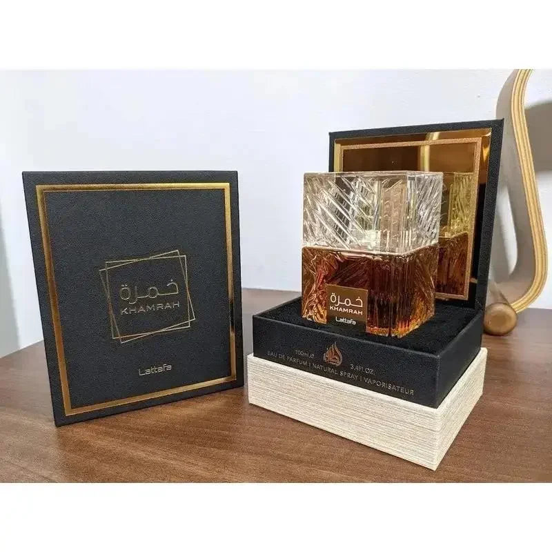 Lattafa Khamrah - Vanilla, Warm Spicy, Amber, Cinnamon - Eau de Parfum Long-Lasting Fragrance for Unisex, 3.40 Ounce / 100 ml Shopifynow