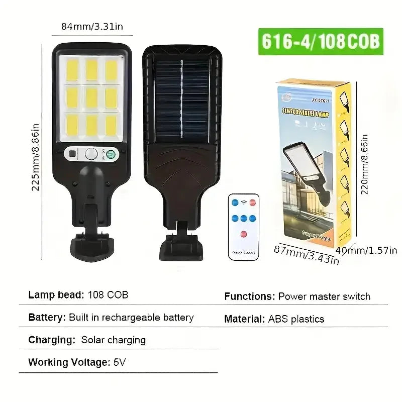 4 pc Solar Outdoor LED Wall Light with Human Body Waterproof Induction for Garden Terrace Garage Courtyard and Street Lighting Shopifynow