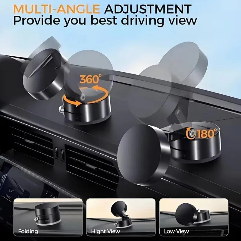 360° Rotatable Vacuum Magnetic Phone Holder Ultra-Strong Magnet Foldable Universal Car Holder for iPhone 16 15 14 13 12 Pro Max Shopifynow