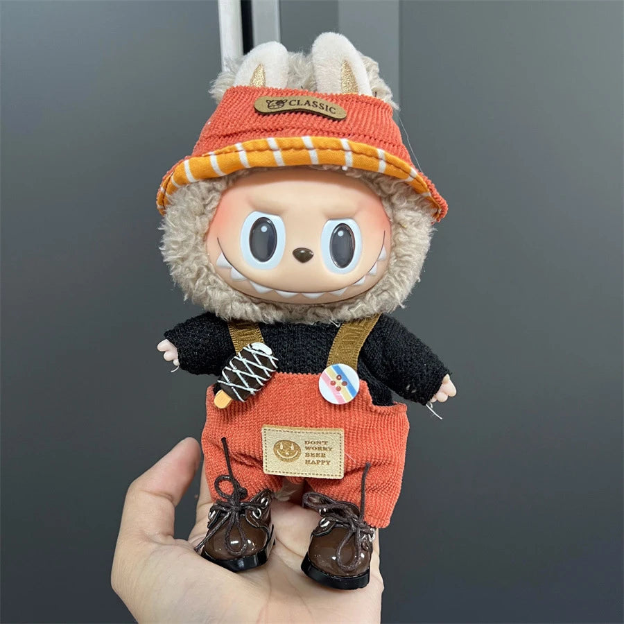 17cm Labubu Doll's Clothes Cute Fashion V1V2 Idol Clothing DIY Kids Gift Labubu Dress Cloak Gift Clothes Hair accessories Ropa - Shopifynow
